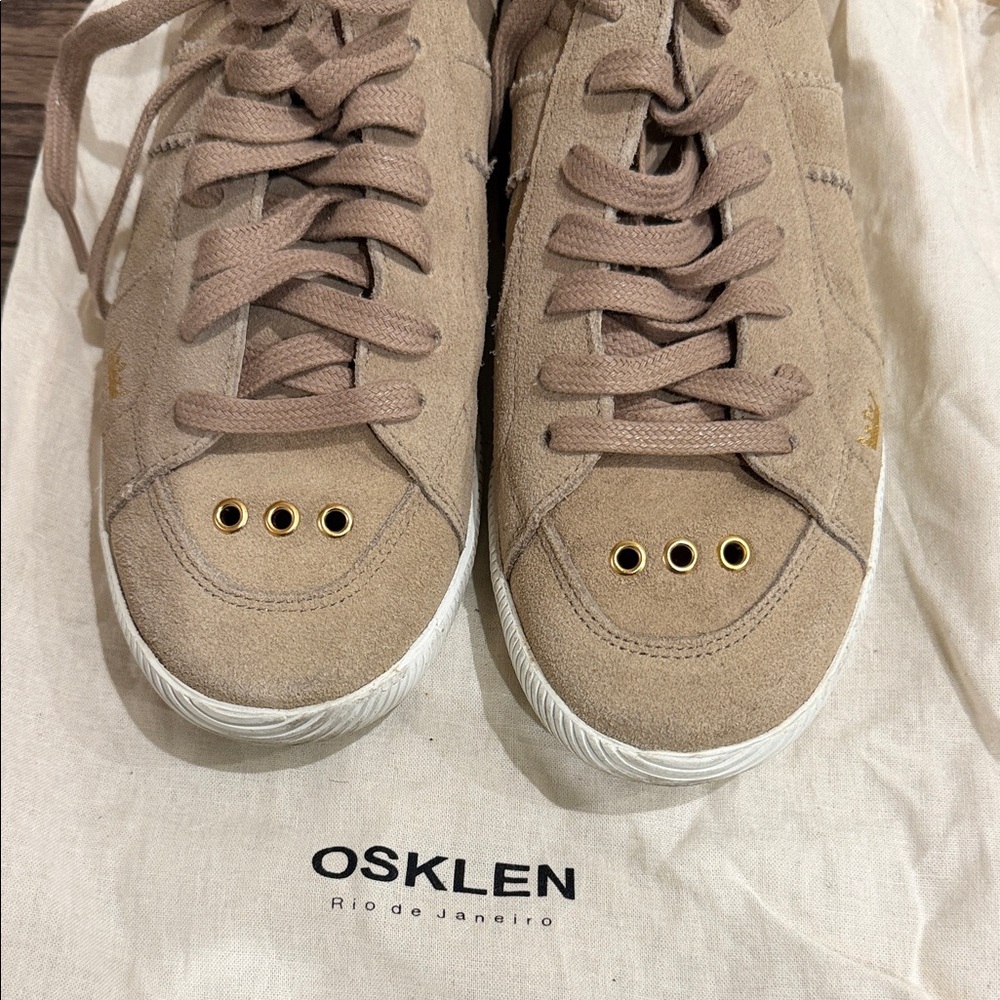 Osklen Women’s Suede Sneakers in Taupe